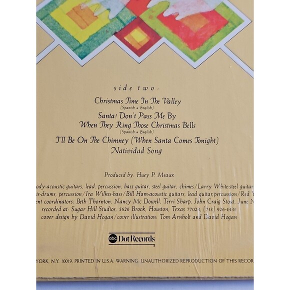 Freddy Fender Merry Christmas Feliz Navidad LP Vinyl Album Shrink Audio Tested - Picture 4 of 9